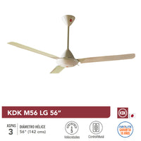VENTILADOR DE TECHO KDK M56LG