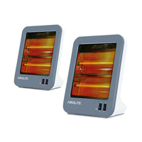 PACK X2 CALEFACTOR CUARZO VERTICAL 800W HQ80