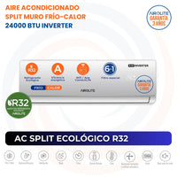 AIRE ACONDICIONADO SPLIT MURO FRÍO-CALOR 24000 BTU INV AIROLITE