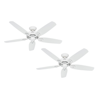 PACK X2 VENTILADOR DE TECHO HUNTER BUILDER ELITE BLANCO 52"