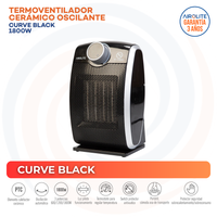 PACK TERMOVENTILADOR CURVE BLACK + TERMOVENTILADOR CURVE TOWER