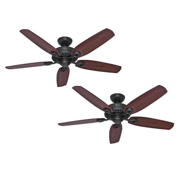 PACK X2 VENTILADOR DE TECHO HUNTER BUILDER ELITE BRONCE 52"