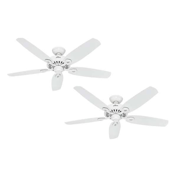 PACK X2 VENTILADOR DE TECHO HUNTER BUILDER ELITE BLANCO 52"