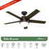 VENTILADOR DE TECHO HUNTER STILE BRONCE 46"