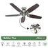 Ventilador de techo Hunter Builder Plus 52"