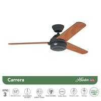 VENTILADOR DE TECHO HUNTER CARRERA 52”