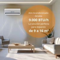 AIRE ACONDICIONADO SPLIT MURO FRÍO-CALOR 9000 BTU INV AIROLITE