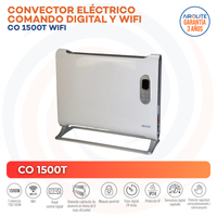 CONVECTOR ELÉCTRICO DIGITAL CO1500T WIFI AIROLITE