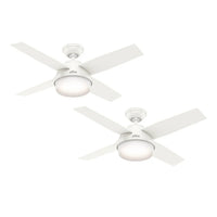 PACK X2 VENTILADOR DE TECHO HUNTER DANTE BLANCO 44"