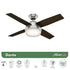 PACK X2 VENTILADOR DE TECHO HUNTER DANTE NIQUEL 44