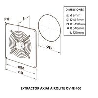 EXTRACTOR AXIAL AIROLITE OV 4E 400