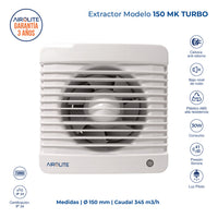EXTRACTOR DE AIRE MODELO 150 MK TURBO