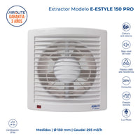 EXTRACTOR DE AIRE MODELO E-STYLE 150 PRO