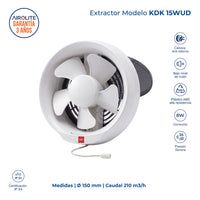 EXTRACTOR DE AIRE MODELO 15 WUD