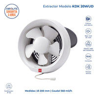 EXTRACTOR DE AIRE MODELO 20 WUD
