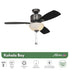 PACK X2 VENTILADOR DE TECHO HUNTER KOHALA BAY 48