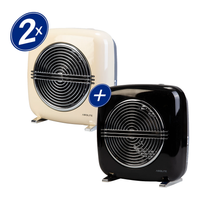 PACK TERMOVENTILADOR VINTAGE RETRO NEGRO+BLANCO