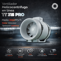 Ventilador Helicocentrífugo en Línea Airolite TT 315 PRO