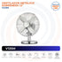 VENTILADOR SOBREMESA 12  V12SM METAL AIROLITE