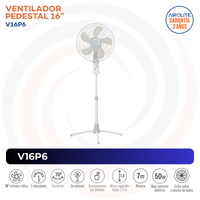 VENTILADOR DE PEDESTAL V16P6 AIROLITE 16”