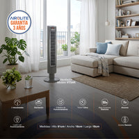 Ventilador Torre Airolite VT04R Control Remoto Gris