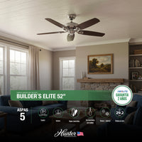 VENTILADOR DE TECHO HUNTER BUILDER´S ELITE 52”