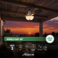 VENTILADOR DE TECHO HUNTER 48" KOHALA BAY