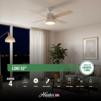 VENTILADOR DE TECHO HUNTER 52" MOD. LOKI