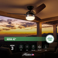 VENTILADOR DE TECHO HUNTER 42" MOD. NOVA