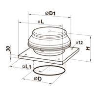 Ventilador Centrífugo de Tejado Airolite VKMK 200