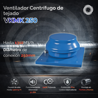 Ventilador Centrífugo de Tejado Airolite VKMK 250
