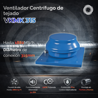 Ventilador Centrífugo de Tejado Airolite VKMK 315