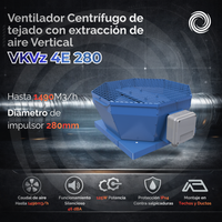 Ventilador Centrífugo de Tejado Airolite VKVz 4E 280