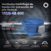 Ventilador Centrífugo de Tejado Airolite VKVz 4E 400