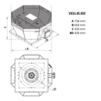 Ventilador Centrífugo de Tejado Airolite VKVz 4E 450